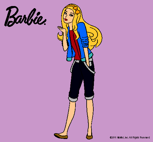 Dibujo Barbie con look casual pintado por nadie_90