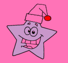 Dibujo estrella de navidad pintado por natu