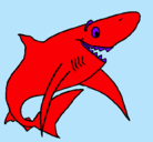 Dibujo Tiburón alegre pintado por lianZiter