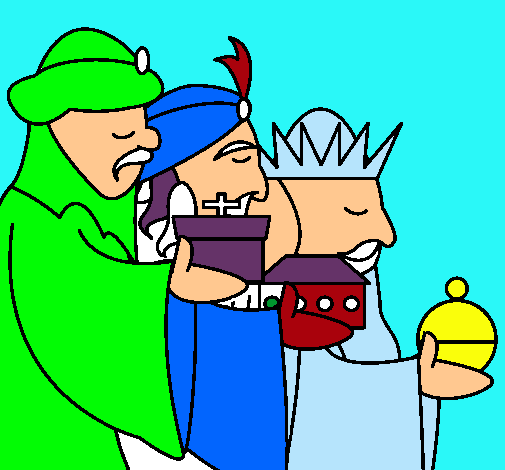 Dibujo Los Reyes Magos 3 pintado por Shally