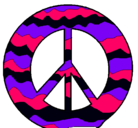 Dibujo Símbolo de la paz pintado por 54847