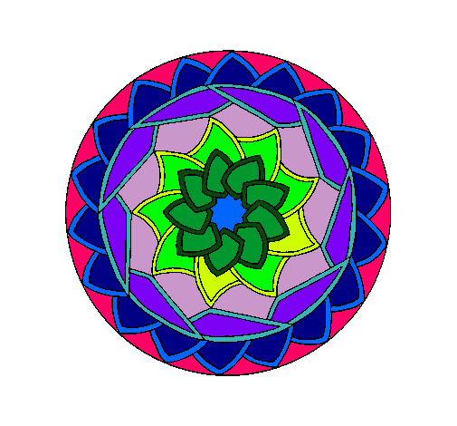 Dibujo Mandala 1 pintado por LULULULU