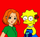 Dibujo Sakura y Lisa pintado por sabrinaver
