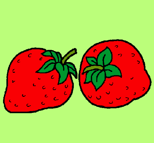 Dibujo fresas pintado por Jesu