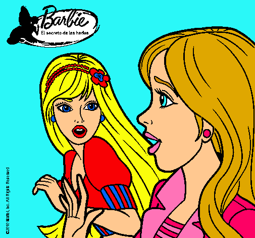 Dibujo Barbie sorprendida pintado por elenalinda