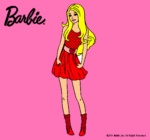 Dibujo Barbie veraniega pintado por leti11