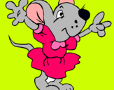 Dibujo Rata con vestido pintado por sofis_bieber