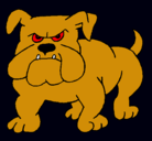 Dibujo Perro Bulldog pintado por jhoiet