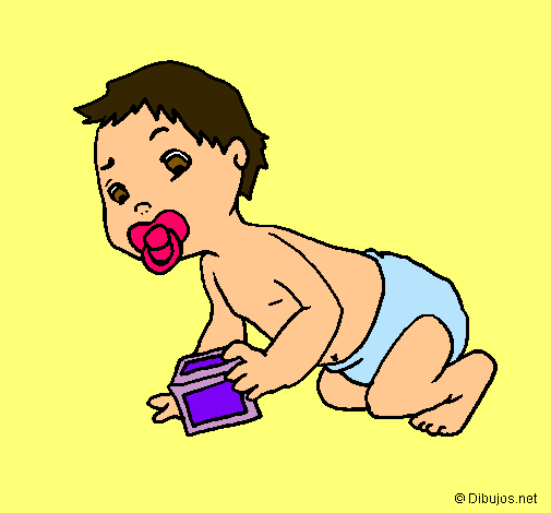 Dibujo Bebe pintado por albica