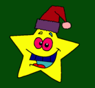 Dibujo estrella de navidad pintado por libninoemi