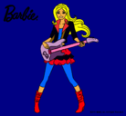 Dibujo Barbie guitarrista pintado por Nanny8