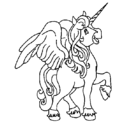 Dibujo Unicornio con alas pintado por JUJ7Y