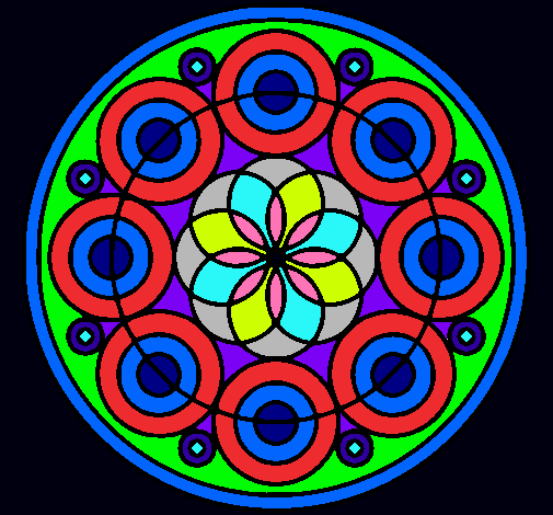 Dibujo Mandala 35 pintado por sebas123