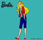 Dibujo Barbie con look casual pintado por leti11