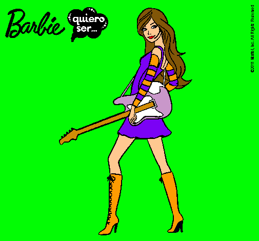 Dibujo Barbie la rockera pintado por cmlf13