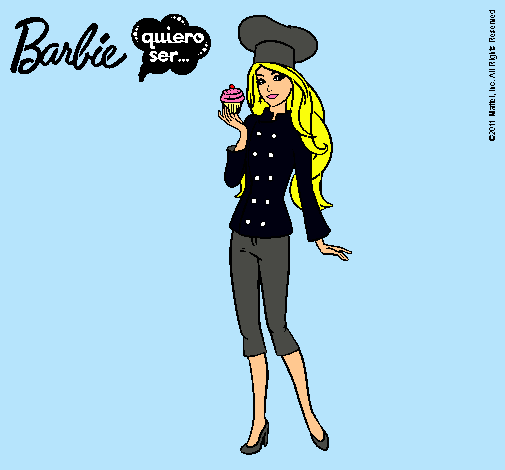 Dibujo Barbie de chef pintado por leti11