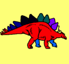 Dibujo Stegosaurus pintado por zantiago
