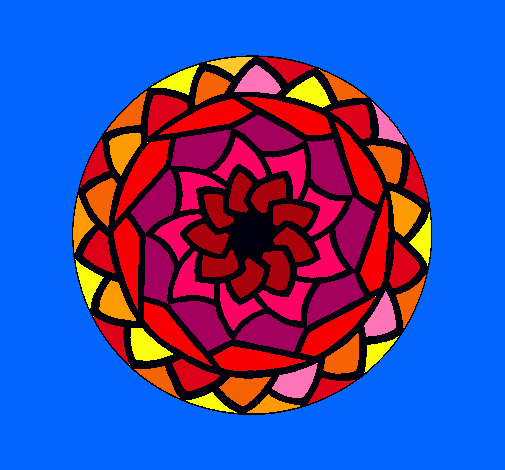 Dibujo Mandala 1 pintado por bizz