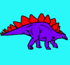 Dibujo Stegosaurus pintado por birene