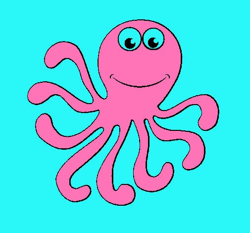 Dibujo Pulpo 2 pintado por kiana