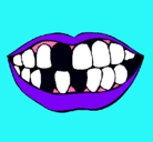 Dibujo Boca y dientes pintado por pabnfhfhdh