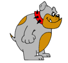 Dibujo Bulldog inglés pintado por choki