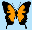 Dibujo Mariposa con alas negras pintado por valerina10