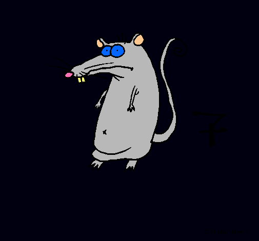 Dibujo Rata pintado por dany_miley