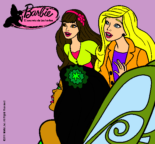 Dibujo Barbie y sus amigas sorprendidas pintado por naovb