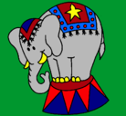 Dibujo Elefante actuando pintado por saira
