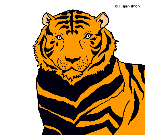 Dibujo Tigre pintado por masaca