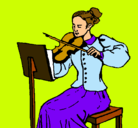 Dibujo Dama violinista pintado por violino12