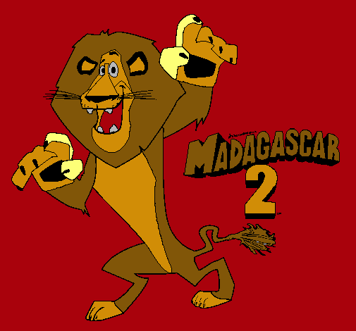 Dibujo Madagascar 2 Alex pintado por SebaGBarton