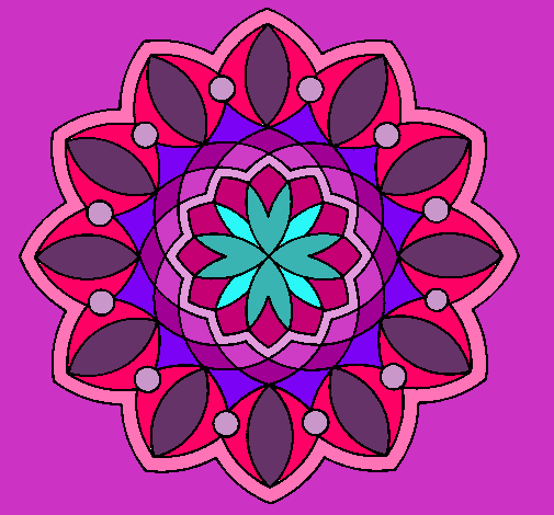 Dibujo Mandala 3 pintado por juli12