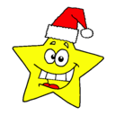 Dibujo estrella de navidad pintado por estrellanavi
