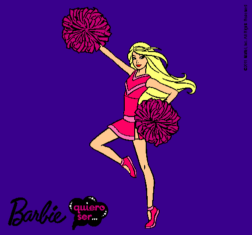 Dibujo Barbie animadora pintado por peque1mola