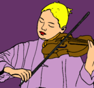 Dibujo Violinista pintado por sharita