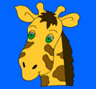 Dibujo Cara de jirafa pintado por lulalita