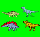 Dibujo Dinosaurios de tierra pintado por dios
