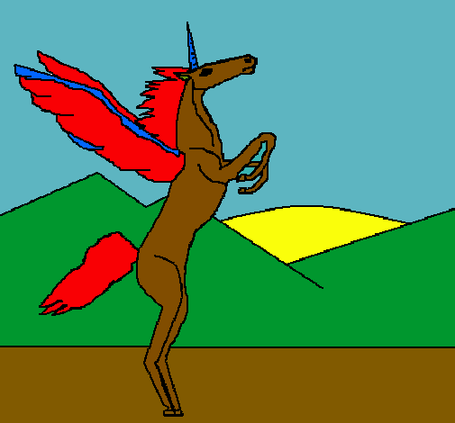 Dibujo Pegaso pintado por eam-hv