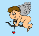 Dibujo Cupido pintado por stefii