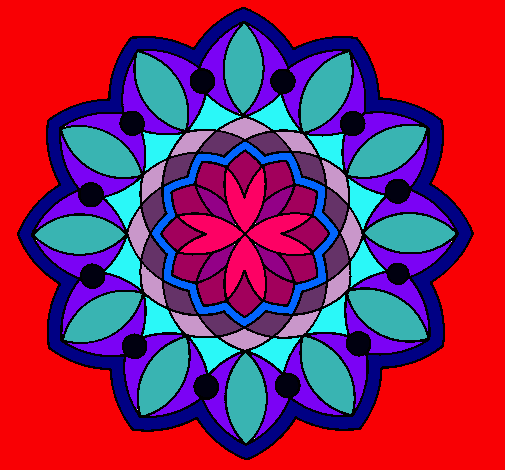 Dibujo Mandala 3 pintado por bizz