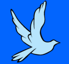 Dibujo Paloma de la paz al vuelo pintado por isidoritita