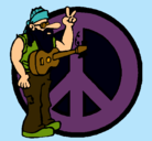 Dibujo Músico hippy pintado por lupizz