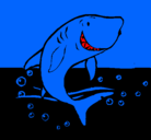 Dibujo Tiburón pintado por tivo