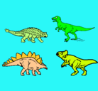 Dibujo Dinosaurios de tierra pintado por natysha