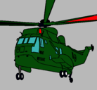 Dibujo Helicóptero al rescate pintado por duende
