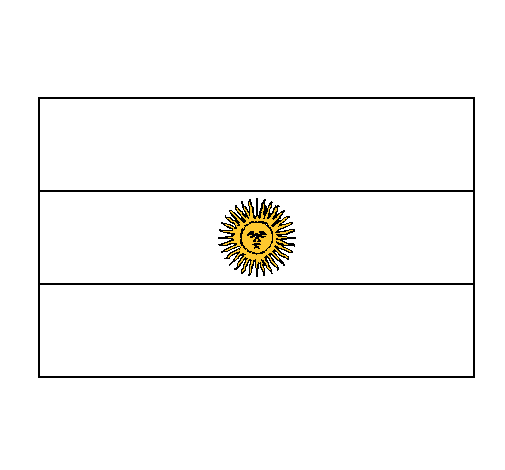 Dibujo Argentina pintado por milegenia