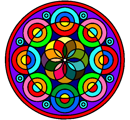 Dibujo Mandala 35 pintado por chikiloren