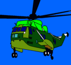 Dibujo Helicóptero al rescate pintado por daviosito